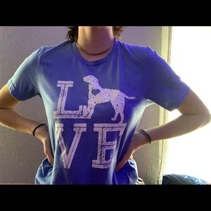 blue love t-shirt